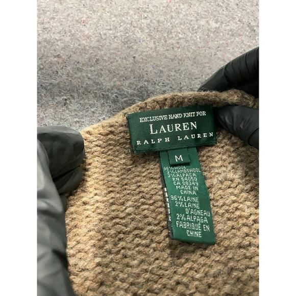 VTG Lauren Ralph Lauren Aztec Western Wool Alpaca Vest Concho Button M - Picture 3 of 4